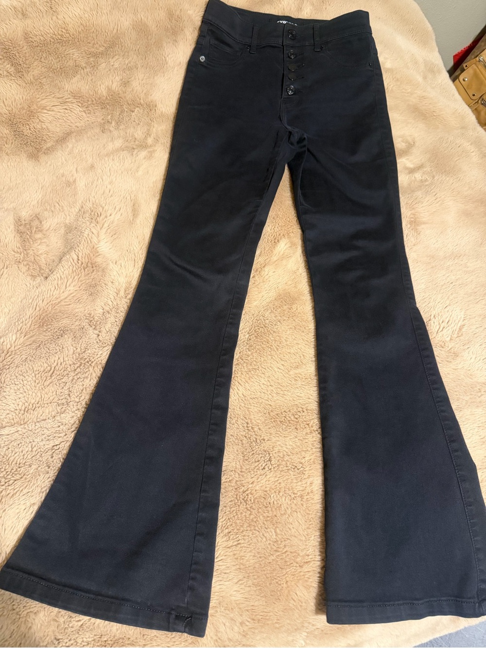 Express Women's Black Flare Jeans